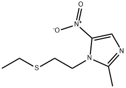 1-[2-(ethylthio)ethyl]-2-methyl-5-nitro-1H-imidazole Struktur