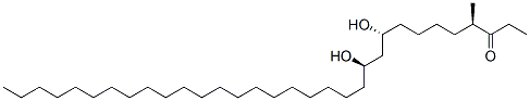 (4R,9R,11R)-9,11-Dihydroxy-4-methyldotriacontan-3-one Struktur