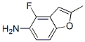 5-Benzofuranamine,  4-fluoro-2-methyl- Struktur