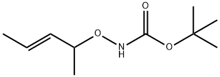 Carbamic acid, [[(2E)-1-methyl-2-butenyl]oxy]-, 1,1-dimethylethyl ester (9CI) Struktur