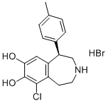 R(+)-6-CHLORO-7,8-DIHYDROXY-3-METHYL-1-PHENYL-2,3,4,5-TETRAHYDRO-1H-3-BENZAZEPINE HYDROBROMIDE Struktur