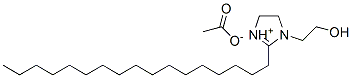 2-heptadecyl-4,5-dihydro-1-(2-hydroxyethyl)-1H-imidazolium acetate Struktur