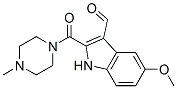 5-methoxy-2-(4-methylpiperazine-1-carbonyl)-1H-indole-3-carbaldehyde Struktur