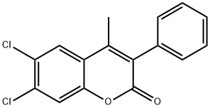 6,7-DICHLORO-4-METHYL-3-PHENYLCOUMARIN Struktur