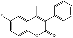 6-FLUORO-4-METHYL-3-PHENYLCOUMARIN Struktur