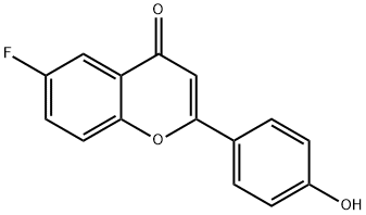 6-FLUORO-4'-HYDROXYFLAVONE Struktur