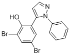 5-(3,5-DIBROMO-2-HYDROXYPHENYL)-1-PHENYLPYRAZOLE Struktur