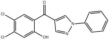 4-(4,5-DICHLORO-2-HYDROXYBENZOYL)-1-PHENYLPYRAZOLE Struktur