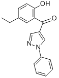 (5-ETHYL-2-HYDROXYPHENYL)(1-PHENYL-1H-PYRAZOL-4-YL)METHANONE Struktur