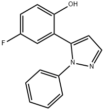 4-FLUORO-2-(1-PHENYL-1H-PYRAZOL-5-YL)PHENOL Struktur