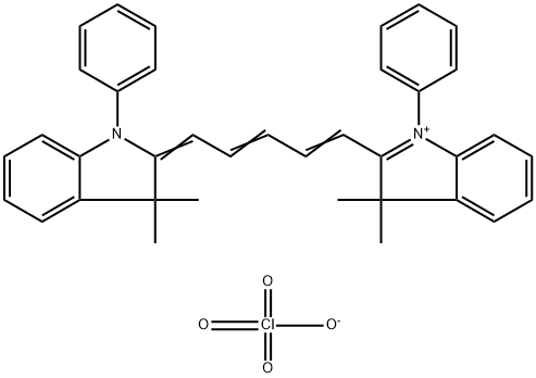 2-[(1E,3E)-5-(3,3-DIMETHYL-1-PHENYL-1,3-DIHYDRO-2H-INDOL-2-YLIDENE)-1,3-PENTADIENYL]-3,3-DIMETHYL-1-PHENYL-3H-INDOLIUM PERCHLORATE Struktur