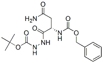 2-[(S)-4-Amino-1,4-dioxo-2-[[(benzyloxy)carbonyl]amino]butyl]hydrazine-1-carboxylic acid tert-butyl ester Struktur