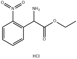 AMINO-(2-NITRO-PHENYL)-ACETIC ACID ETHYL ESTER HYDROCHLORIDE Struktur