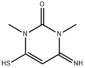 2(1H)-Pyrimidinone,  3,4-dihydro-4-imino-6-mercapto-1,3-dimethyl- Struktur