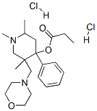 [1,2,5-trimethyl-5-(morpholin-4-ylmethyl)-4-phenyl-4-piperidyl] propanoate dihydrochloride Struktur