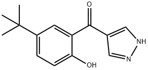 4-(2-HYDROXY-5-TERT-BUTYLBENZOYL)PYRAZOLE Struktur