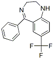 2,3-Dihydro-5-phenyl-7-(trifluoromethyl)-1H-1,4-benzodiazepine Struktur