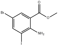 METHYL 2-AMINO-5-BROMO-3-IODOBENZOATE Struktur