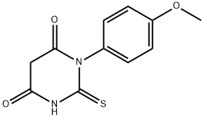 1-(p-Methoxyphenyl)-2-thioxo-2,3-dihydropyrimidine-4,6(1H,5H)-dione Struktur