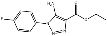 5-Amino-1-(4-fluorophenyl)-1H-1,2,3-triazole-4-carboxylic<br>acid ethyl ester Struktur