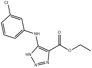 5-[(3-Chlorophenyl)amino]-1H-1,2,3-triazole-4-carboxylic<br>acid ethyl ester Struktur