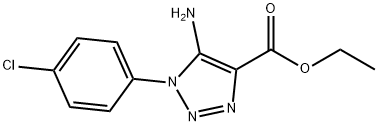 5-Amino-1-(4-chlorophenyl)-1H-1,2,3-triazole-4-carboxylic<br>acid ethyl ester Struktur