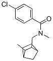 p-Chloro-N-methyl-N-[(3-methyl-2-norbornyl)methyl]benzamide Struktur