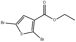 3-Thiophenecarboxylicacid,2,5-dibromo-,ethylester(9CI) Struktur