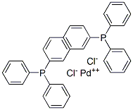 trans-Bis(triphenylphosphine)palladium  dichloride Struktur