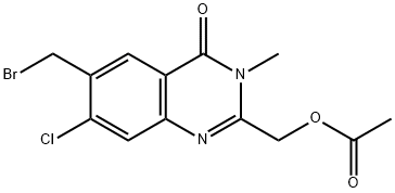 (6-(broMoMethyl)-7-chloro-3-Methyl-4-oxo-3,4-dihydroquinazolin-2-yl)Methyl acetate Struktur