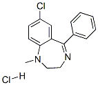 7-chloro-2,3-dihydro-1-methyl-5-phenyl-1H-benzo-1,4-diazepine monohydrochloride Struktur