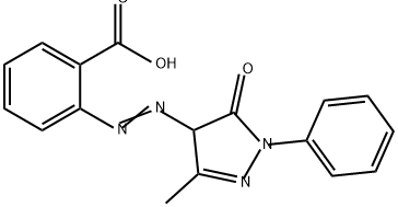 2-[(4,5-dihydro-3-methyl-5-oxo-1-phenyl-1H-pyrazol-4-yl)azo]benzoic acid Struktur