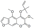 5-[(1,1-Dimethyl-2-propenyl)oxy]-4,6-dimethoxy-7H-furo[3,2-g][1]benzopyran-7-one Struktur