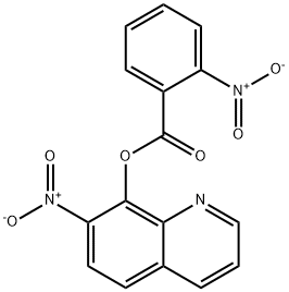 2-Nitrobenzoic acid 7-nitro-8-quinolyl ester Struktur