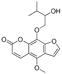 (+)-9-(2-Hydroxy-3-methylbutoxy)-4-methoxy-7H-furo[3,2-g][1]benzopyran-7-one Struktur