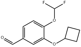 3-Cyclobutoxy-4-difluoromethoxy-benzaldehyde Struktur