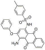 N-(4-amino-9,10-dihydro-9,10-dioxo-3-phenoxy-1-anthryl)-4-methylbenzenesulphonamide Struktur