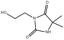 3-(2-hydroxyethyl)-5,5-dimethylimidazolidine-2,4-dione Struktur