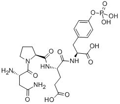 H-ASN-PRO-GLU-TYR(PO3H2)-OH Struktur