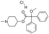 ACETIC ACID, 2,2-DIPHENYL-2-METHOXY-, (1-METHYL-4-PIPERIDYL) ESTER, HY DROCHLORID Struktur