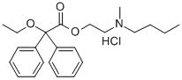 2,2-Diphenyl-2-ethoxyacetic acid (2-(N-butyl-N-methylamino)ethyl) este r hydrochloride Struktur