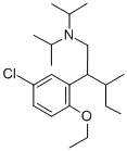 beta-sec-Butyl-5-chloro-2-ethoxy-N,N-diisopropylphenethylamine Struktur