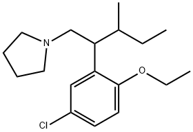 1-[2-(5-chloro-2-ethoxy-phenyl)-3-methyl-pentyl]pyrrolidine Struktur