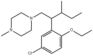 Piperazine, 1-(beta-(sec-butyl)-5-chloro-2-ethoxyphenethyl)-4-methyl- Struktur