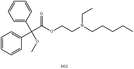 2,2-Diphenyl-2-methoxyacetic acid (2-(N-ethyl-N-pentylamino)ethyl) est er hydrochloride Struktur