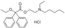 Acetic acid, 2,2-diphenyl-2-ethoxy-, (2-(N-ethyl-N-pentylamino)ethyl)  ester, hydrochloride Struktur