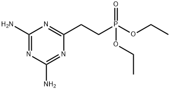 diethyl [2-(4,6-diamino-1,3,5-triazin-2-yl)ethyl]phosphonate Struktur