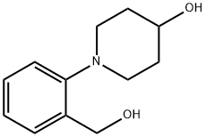 1-[2-(Hydroxymethyl)phenyl]-4-piperidinol Struktur