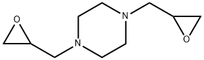 1,4-bis(oxiran-2-ylmethyl)piperazine Struktur