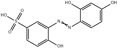 3-(2,4-dihydroxyphenylazo)-4-hydroxybenzenesulphonic acid  Struktur